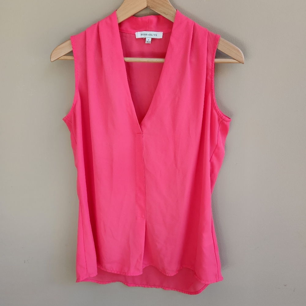 Rose and Olive sleeveless blouse